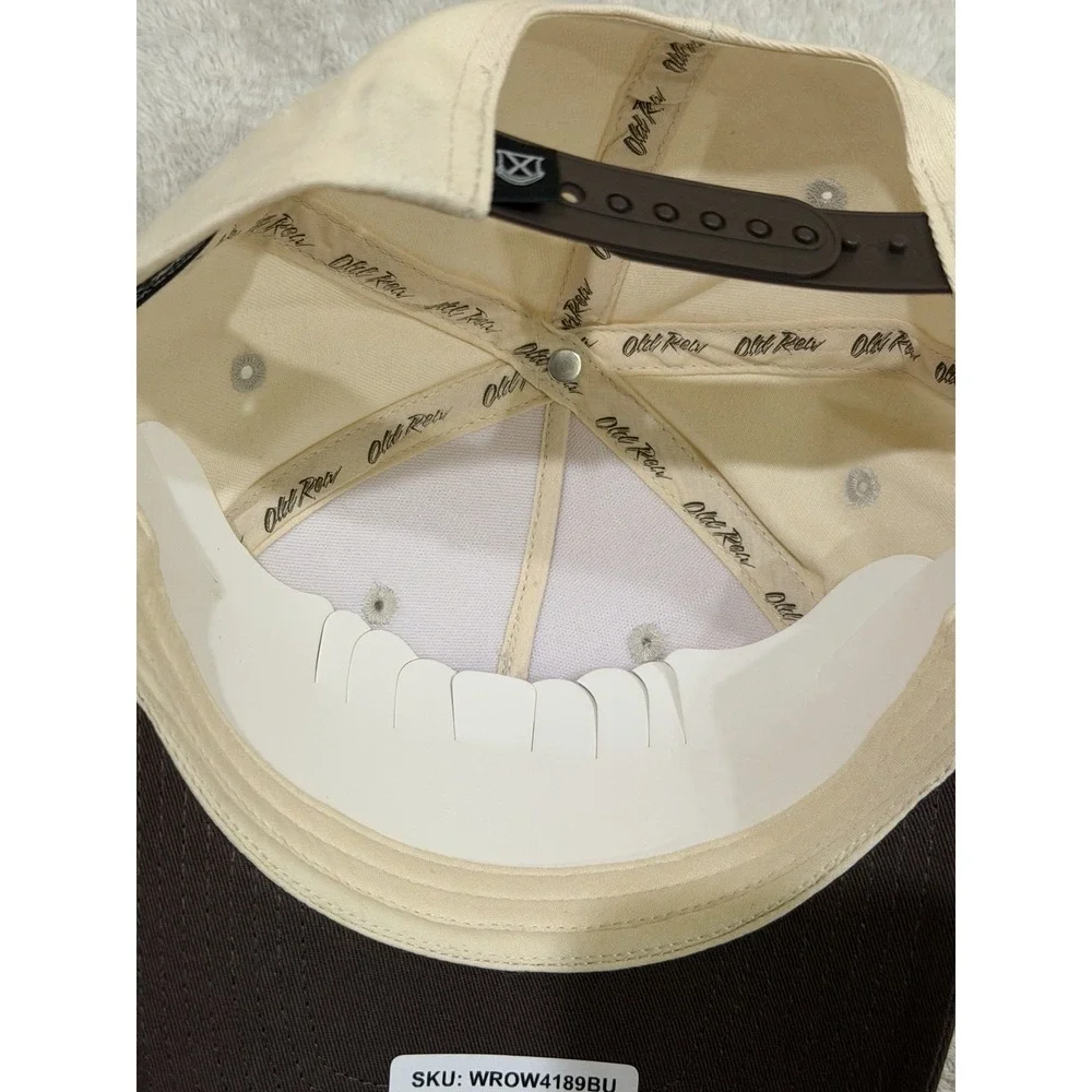 NWT Old Row‎ Flocked Up Rope Hat Ivory Trucker Snapback Cap Hunting